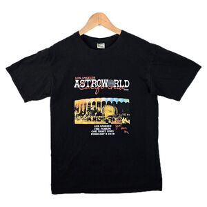 Travis Scott ASTROWORLD Los Angeles The Forum 2019 Black Shirt Size Small